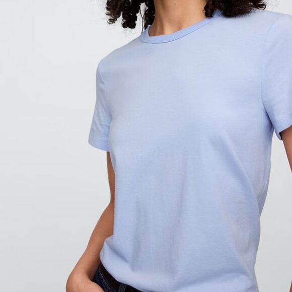 NWT Gap Factory Favorite Crewneck T-Shirt Blue Crystal Size S - Picture 12 of 12